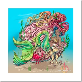 Mermaid Reva Prisma Posters and Art